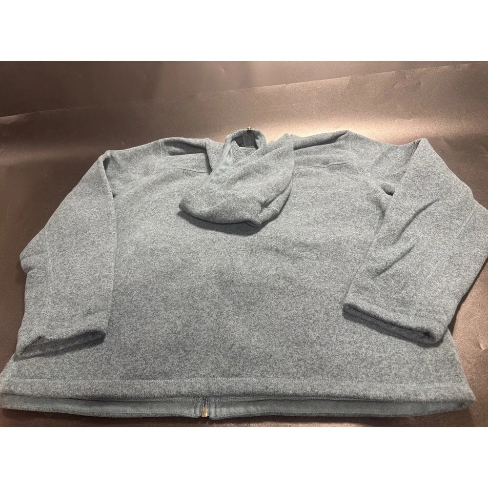 The North Face NWOT Mens‎ Fleece Jacket Full Zip Hooded Gray XXL